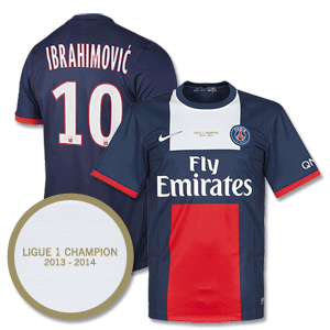 PSG Home Ibrahimovic Shirt 2013 2014 Inc Ligue 1