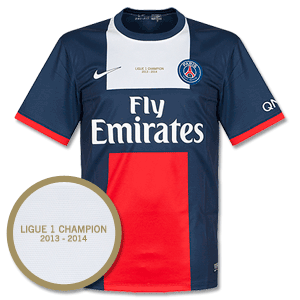 Nike PSG Home Shirt 2013 2014 Inc Ligue 1 Champions