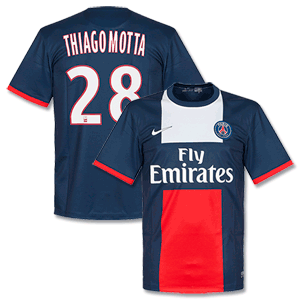 Nike PSG Home Thiago Motta Shirt 2013 2014
