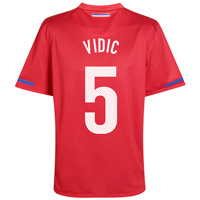 Nike Serbia Home Shirt 2010/12 with Vidic 5 printing.
