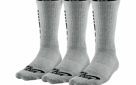 Nike Skateboarding Nike SB Crew Socks - Grey Heather - Pack Of 3