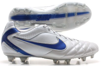 Nike Tiempo Flight FG Football Boots White/Blue