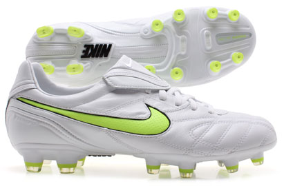 Nike Tiempo Legend FG Football Boots White/Volt