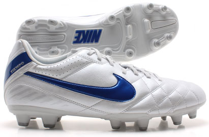 Tiempo Natural IV FG Football Boots White/Blue