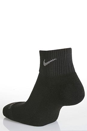 Nike Unisex 2 Pair Nike Fit Dry Cushioned Running Socks In 3 Colours Black