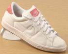 White/Pink Leather Trainers