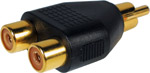 Phono Plug to Twin Phono Socket Adapter ( 2x