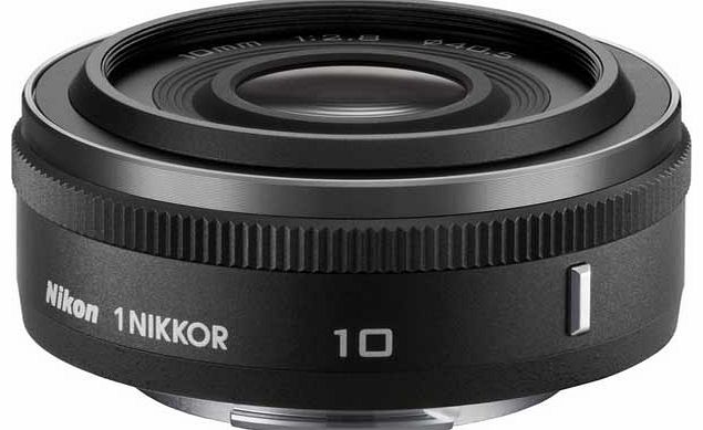Nikon 1 10mm f/2.8 Nikkor Wide Angle Lens - Black