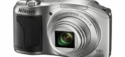 Nikon COOLPIX L610 Compact Digital Camera - Silver (16MP, 14x Optical Zoom) 3 inch LCD