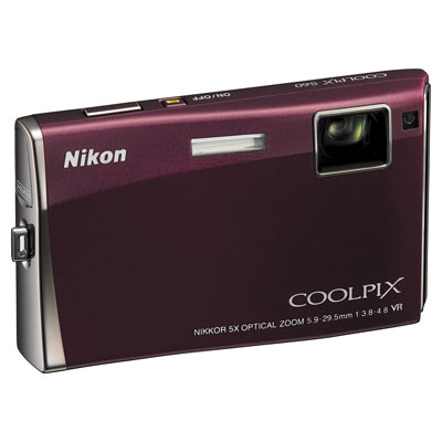 Coolpix S60 Bordeaux Red Compact Camera