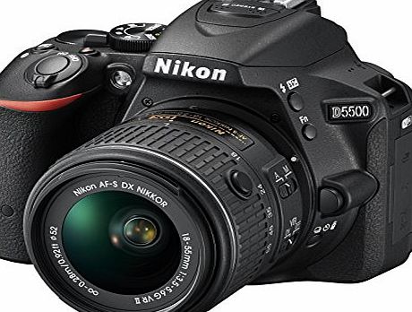 Nikon D5500 Digital SLR Camera with 18 - 55 mm VR II Lens Kit - Black