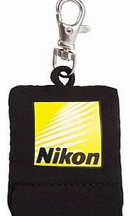 Nikon Microfibre Anti Static Lens Optic Cleaning Cloth with Clip On Carrying Case