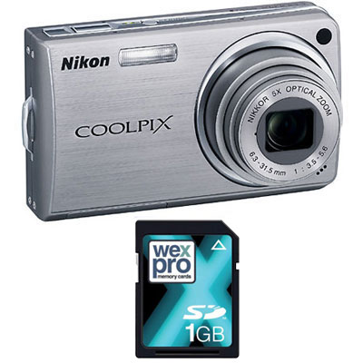 S550 Silver Compact Camera with 1GB SD Card