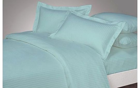 Nile Bedding Extra Luxurious Egyptian cotton 20 cm Deep Pocket Fitted Sheet 650 TC Stripe by Nile Bedding ( UK King , Aqua Blue )
