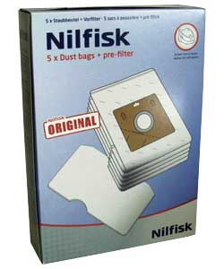 Nilfisk Synthetic Dust Bags - 5 Pack