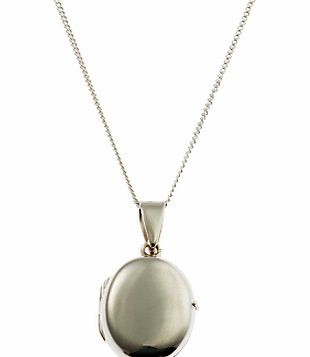 Nina B Small Sterling Silver Oval Locket Pendant