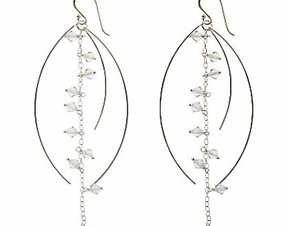 Nina B Sterling Silver and Clear Crystal Drop