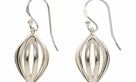 Nina B Sterling Silver Pointed Open Oval Drop