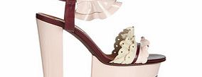 Nina Ricci Pink leather block-heel platforms