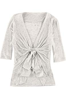 Nina Ricci Ruched jersey top with drapes
