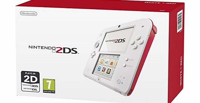 Nintendo 2DS Console - White and Red
