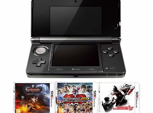 Handheld Console 3DS - Black 3 Game Pack (Nintendo 3DS)