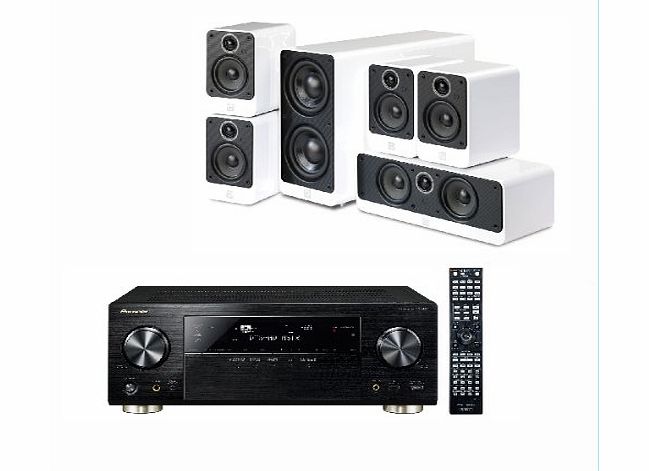 Nintronics Pioneer VSX-923 Intergrated Amplifier   Q Acoustics Q2000i Cinema Pack Black amp; Gloss Black