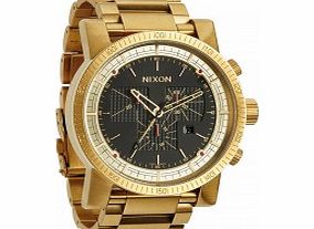 Nixon Mens Magnacon SS II All Gold Black Watch