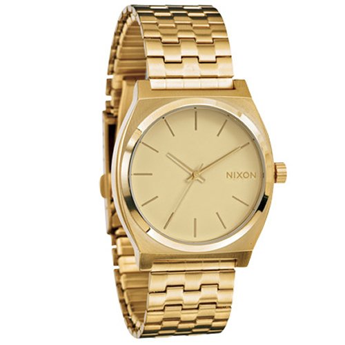 Mens Nixon The Time Teller watch 1511 All Gold