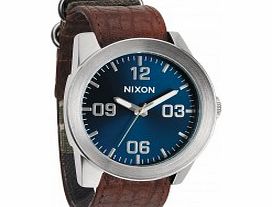Nixon Mens The Corporal Brown Blue Sunray Watch