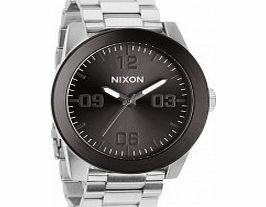 Nixon Mens The Corporal SS Silver Gunmetal Watch