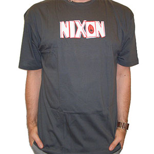 Nixon S/S T: Outline (slim) charcoal