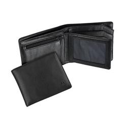 Satellite Leather Wallet - Black