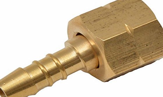 NJ LEFT HAND THREAD 1/4`` HOSE LPG GAS CONNECTOR FITTING Caravan lpg amp; BBQ