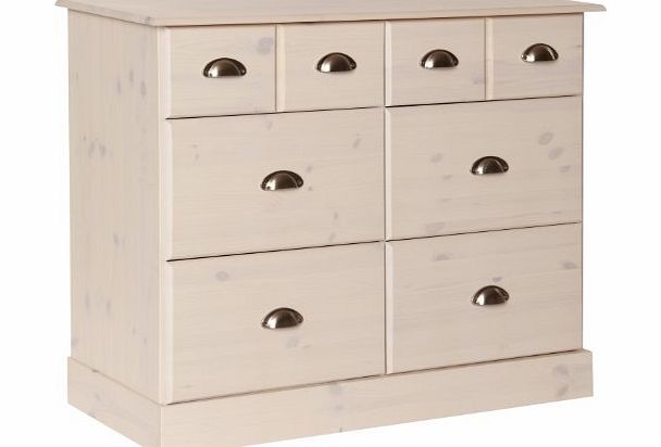 NJA Furniture Terra 4 Plus 2 Deep Drawer, 79 x 92 x 39 cm, White