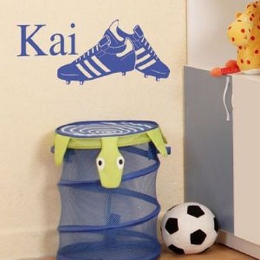 NM Personalised Wall Stickers Football Boots Personalised Wall Sticker