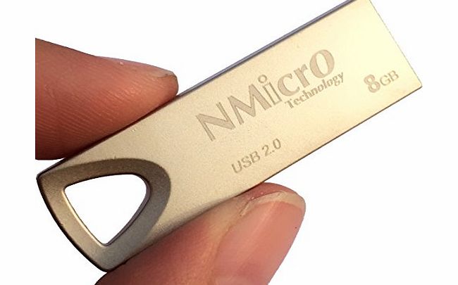 NMicro 8GB 8G 8 GB 8Go G Full Metal Casing Flash USB 2.0 Pen stick sticker Jump Drive actual fit 7.2GB Free memory space