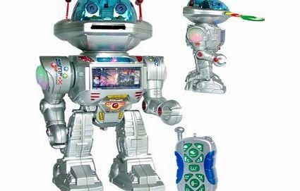 NMIT I-Robot RC Remote Controlled Robot Toy Robot Shoots Frisbees, Dances, Talks, Walks, with Sounds and Lights