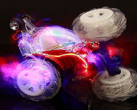 NMIT Official Licensed RC Radio Remote Control Invincible Tornado TURBO Twister Power Wheels Stunt Car Rechargeable- LARGE 18CM BLUE OR RED