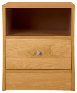 no Malibu 1 Drawer Bedside Cabinet - Pine