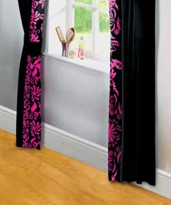 no Milo Black and Pink Curtains - 66 x 72 inches
