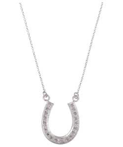 no Sterling Silver and Cubic Zirconia Horseshoe