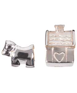 no Sterling Silver Childs Dog and House Charms