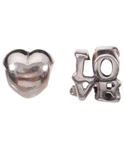 no Sterling Silver Love and Heart Charms