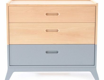 3 drawers chest of drawers - grey Grey `One size