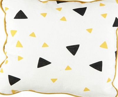 Nobodinoz Yellow and Black Triangle Cushion 19x19 cm `One