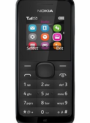 Nokia 105 Mobile Phone / Sim Free / Unlocked - Black