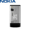 Nokia 6500 Slide Back Cover With Lazer Etched Design - Silver
