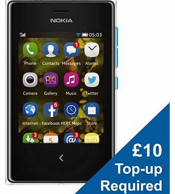T-Mobile Nokia Asha 503 Mobile Phone - Blue