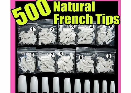 Non Brand 500 White False French Nail Art Tips Uv Acrylic 064